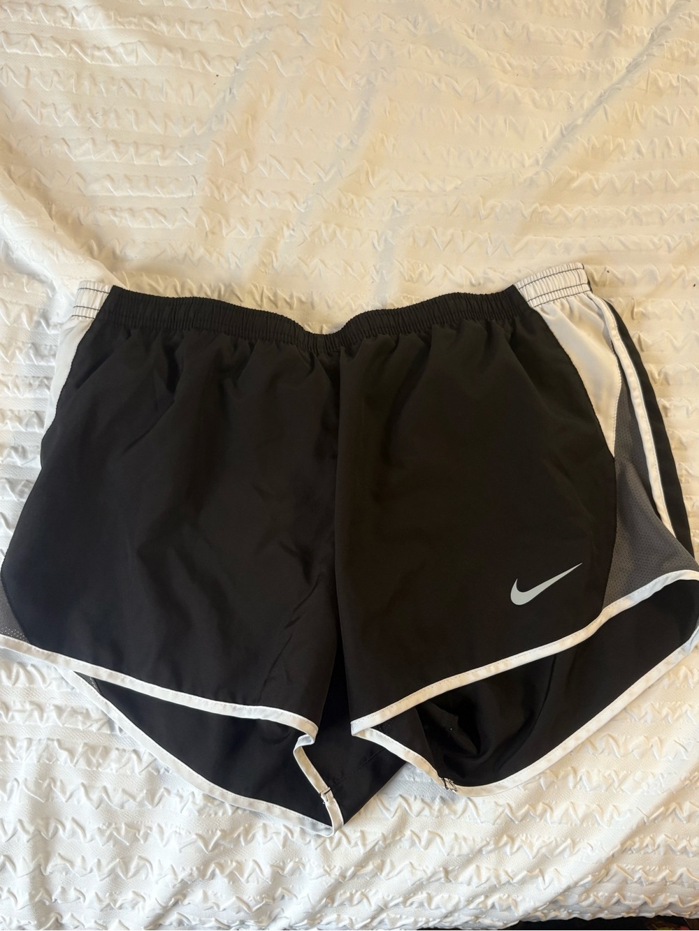 Nike Black Athletic Shorts with White Trim